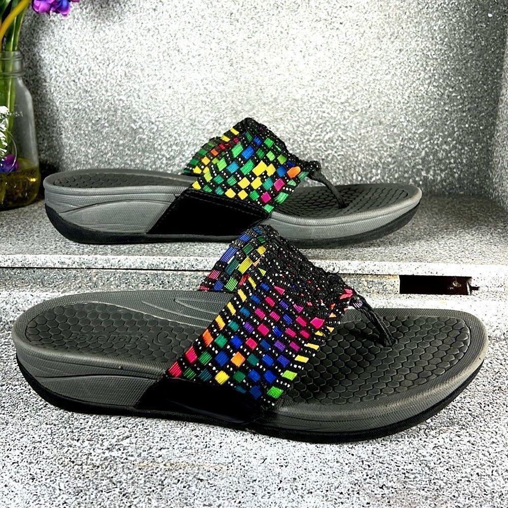 BareTraps Rainbow Woven Flip Flops Sandals Shoes Size 9